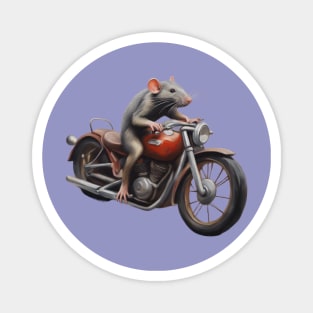 Rat on Bike Magnet